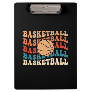 Vintage Basketball Retro Sports Typography Design Clipboard