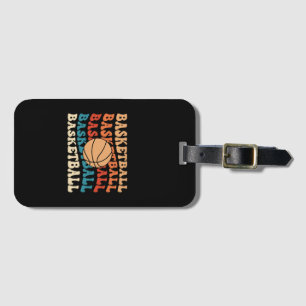 Vintage Basketball Retro Sports Typography Design Luggage Tag