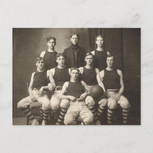 Vintage Basketball Team Postcard