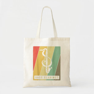 Vintage Bass Clarinet Player Music Retro254 Tote Bag