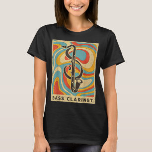 Vintage Bass Clarinet Player Music Retro Poster2 T-Shirt
