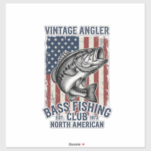 Vintage Bass Fishing American Flag Shirt Design (2