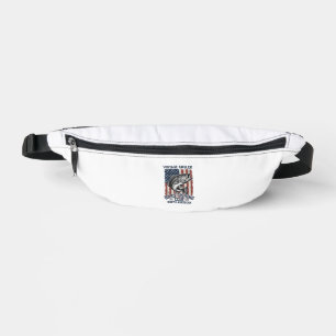 Vintage Bass Fishing American Flag Shirt Design (2 Bum Bags