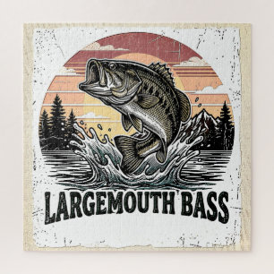 Vintage Bass Fishing Jigsaw Puzzle