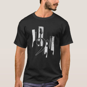 Vintage Bass Guitar Players Music Vintage Guitar P T-Shirt