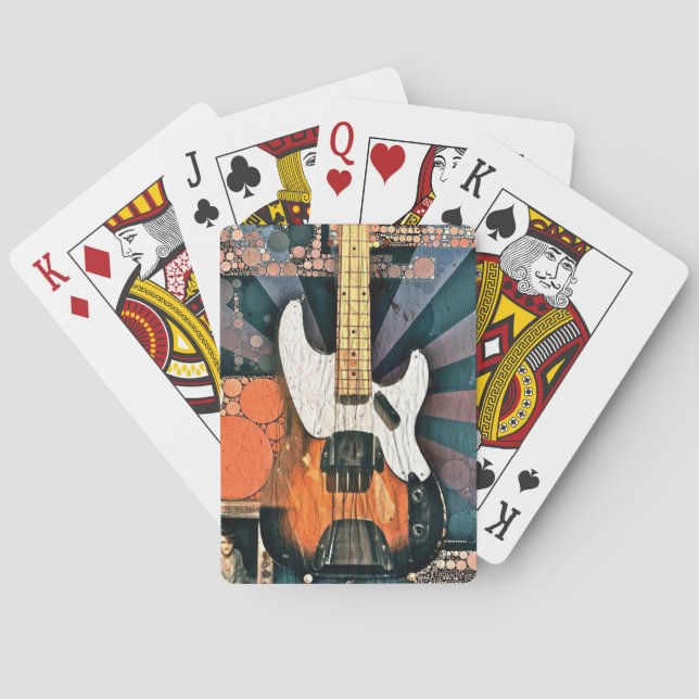 Vintage Bass Playing Cards (Back)