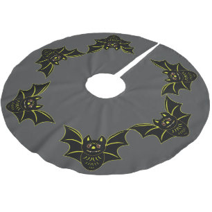 Vintage Bat Brushed Polyester Tree Skirt