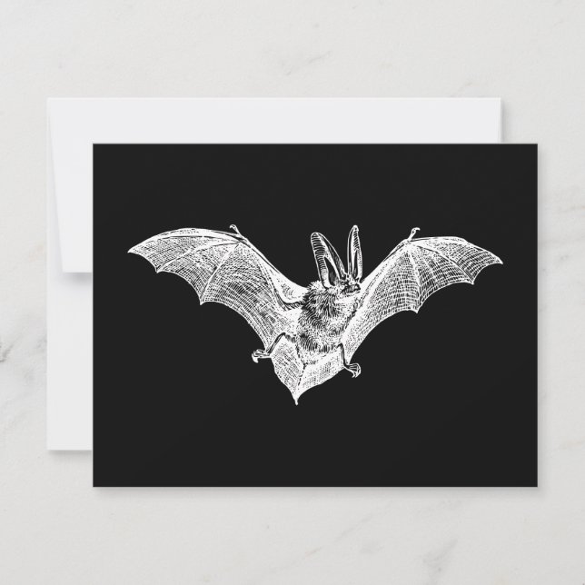 Vintage Bat Gothic Vampire Invitation (Front)