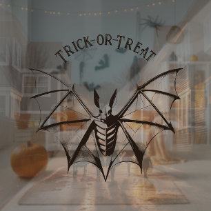 Vintage Bat Halloween Party Window Sticker