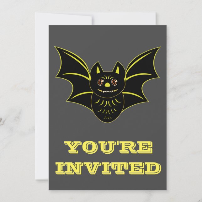 Vintage Bat Invitation (Front)