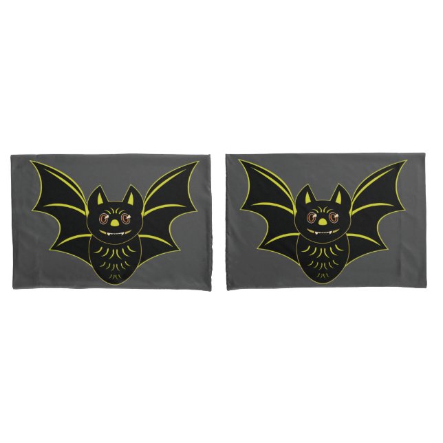 Vintage Bat Pillow Case (Front-Set)