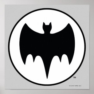 Vintage Bat Symbol Poster