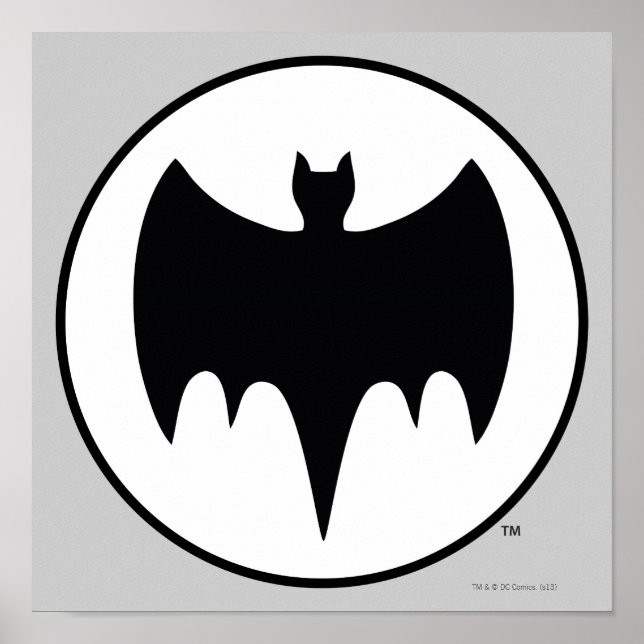 Vintage Bat Symbol Poster (Front)