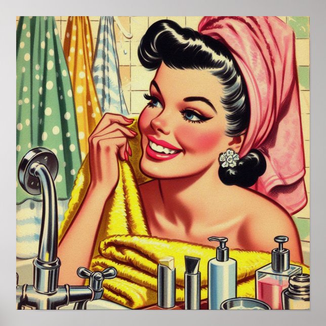 Vintage Bath Pin Up Poster (Front)
