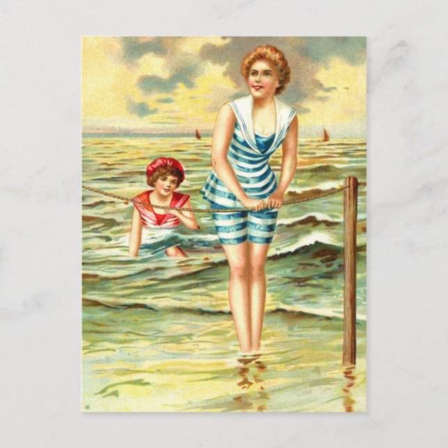 Vintage Bathing Beauties Postcard (Front)