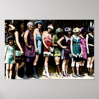 Vintage Bathing Suit Contest Poster