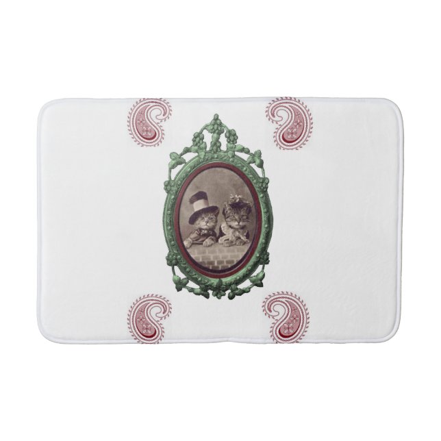 vintage bathroom bathmat (Front)