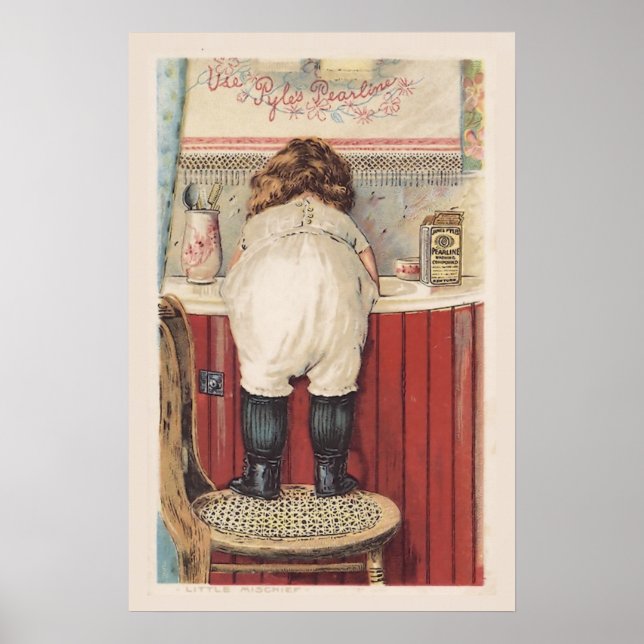 Vintage Bathroom Wall Art (Front)