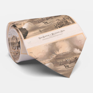 Vintage Battle of Bunker Hill Illustration (1875) Tie