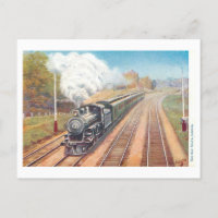 Vintage Bay State Limited Train Postcard
