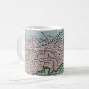 Vintage Bayamon Puerto Rico Map Coffee Mug