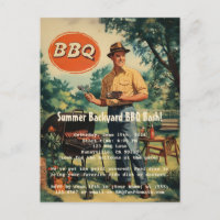 Vintage BBQ Delight: Classic Backyard Cookout Scen