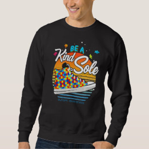 Vintage Be A Kind Sole Autism Awareness Shoes Be K Sweatshirt