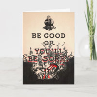 Vintage "Be Good" Devil Customisable Card