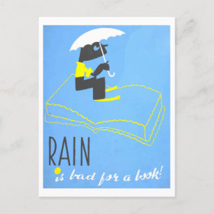 Vintage "Be Kind to Books" Club Library Poster Postcard