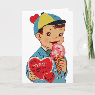 Vintage Be Mine Valentine Holiday Card