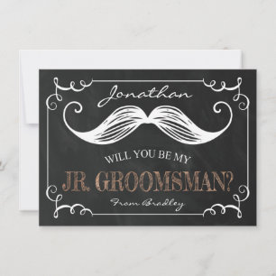 VINTAGE BE MY JR. GROOMSMAN GROOMSMEN INVITATION
