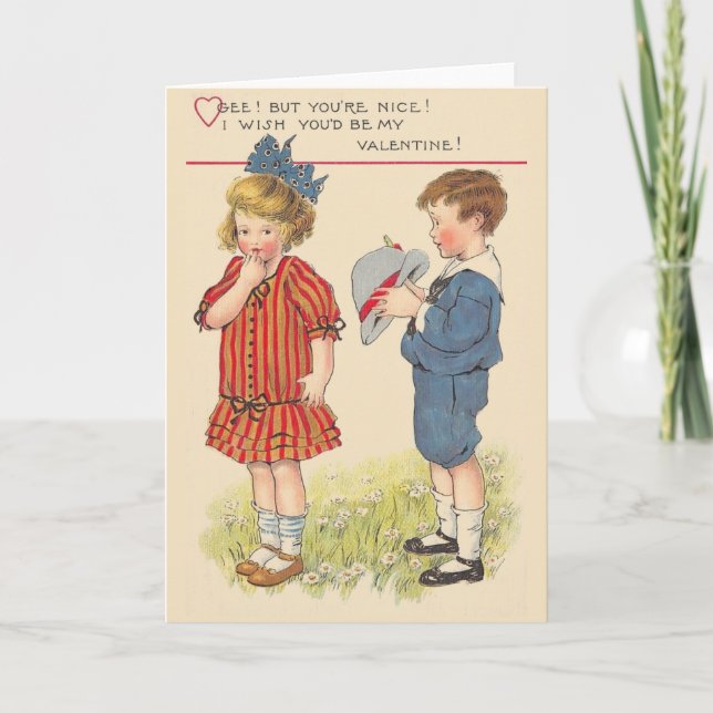 Vintage Be My Valentine Card (Front)