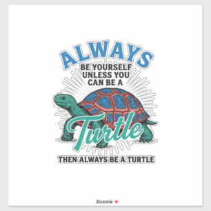 Vintage Be Yourself Turtle Shirt Design_1