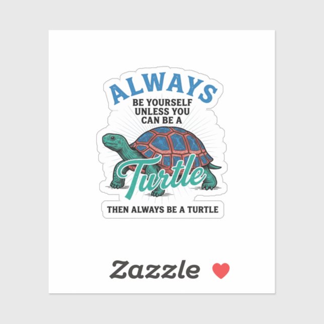 Vintage Be Yourself Turtle Shirt Design_1 (Sheet)