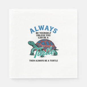 Vintage Be Yourself Turtle Shirt Design_1 Napkin