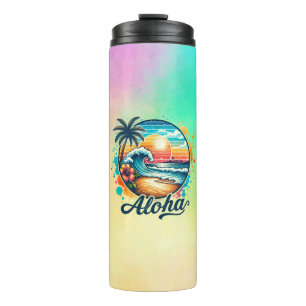 Vintage Beach Aloha Sublimation Thermal Tumbler