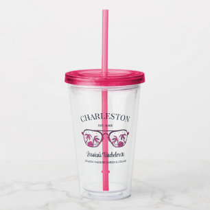 Vintage Beach Bachelorette Party Bridesmaid Custom Acrylic Tumbler