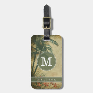 Vintage Beach Background Luggage Tag