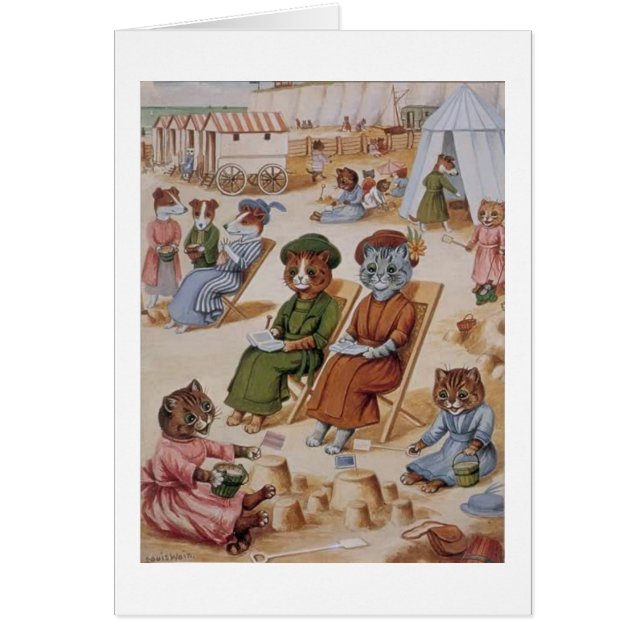 Vintage - Beach Day for Cats, (Front)