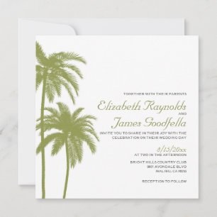 Vintage Beach Destination Wedding Invitations