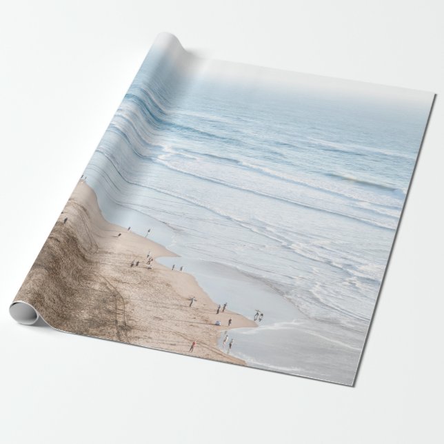 VINTAGE BEACH PHOTO WRAPPING PAPER (Unrolled)