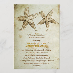 VINTAGE BEACH REHEARSAL DINNER INVITATIONS