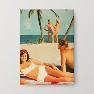 Vintage Beach Scene