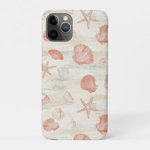 Vintage Beach Shells with Coral & Starfish iPhone 11 Pro Case