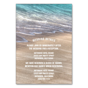 Vintage Beach Waves Wedding Enclosure Cards