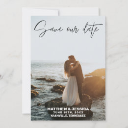 Vintage Beach Wedding Save the Date