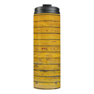 Vintage beach wood background - Old weathered wood Thermal Tumbler