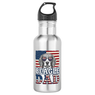 Vintage Beagle Dad Patriotic Dog Shirt Design_1 532 Ml Water Bottle