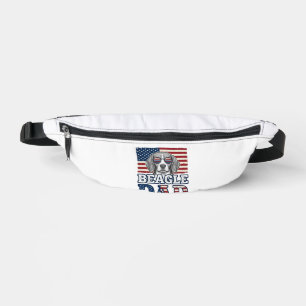 Vintage Beagle Dad Patriotic Dog Shirt Design_1 Bum Bags