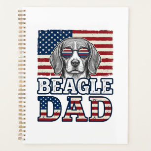 Vintage Beagle Dad Patriotic Dog Shirt Design_1 Planner